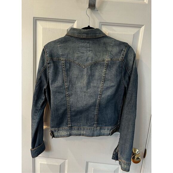 2.1 Denim Repair Shop Garage Patch Denim Jacket sz M EUC - Picture 7 of 8
